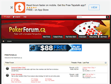 Tablet Screenshot of pokerforum.ca